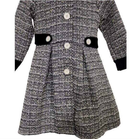 Blue Beri Gold Pea Coat With Matching Dress - Picture 3 of 12